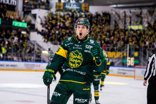 Björklövens Fredrik Forsberg jublar