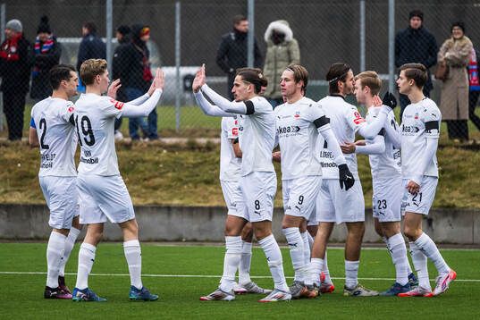 Helsingborgs spelare jublar