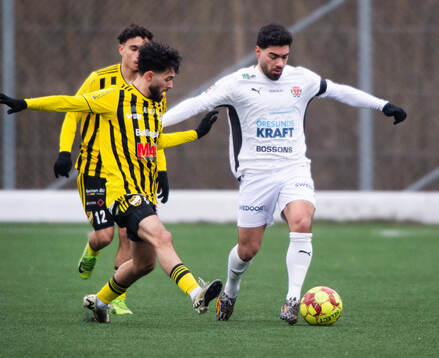 i träningsmatchen mellan IFK Hässleholm och Åstorps FF i
