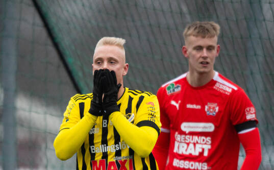 IFK Hässleholms Alexander Sjöström i träningsmatchen