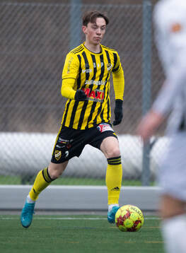 IFK Hässleholms Gustav Persson i träningsmatchen mellan