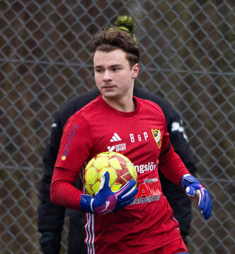 IFK Hässleholms målvakt Måns Davidsson i