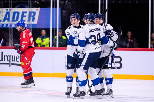 Oliver Kapanen, Ahti Oksanen and Sebastian Repo of Finland