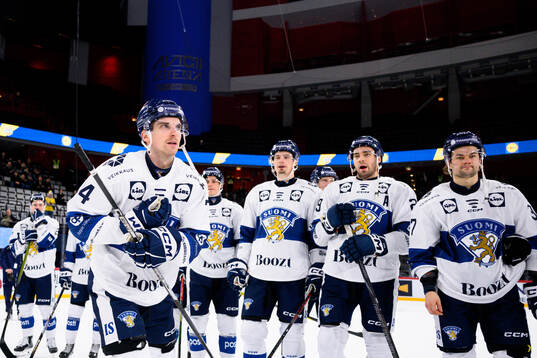 Julius Nättinen of Finland is awarded players of the game