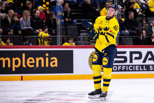 Filip Johansson of Sweden in pain