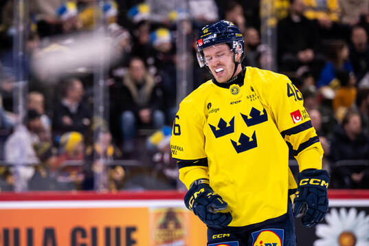 Filip Johansson of Sweden in pain