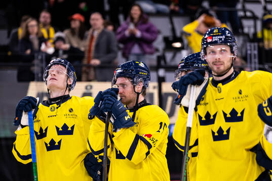 Players of Sweden look dejected