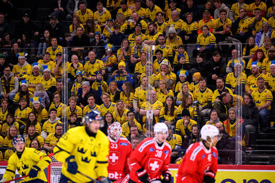 during the Beijer Hockey Games game between Sweden and