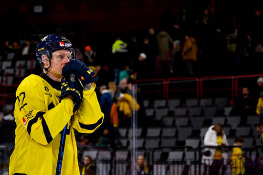 Fredrik Olofsson of Sweden looks dejected
