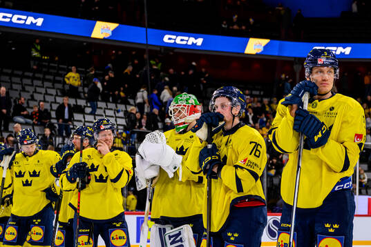 Goalkeeper Arvid Holm , Jonathan Dahlén and Gabriel