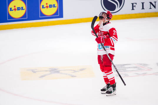 Sofie Skott Dahl of Denmark looks dejected