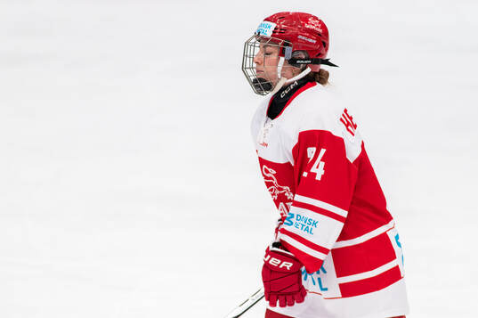Julie Henriksen of Denmark looks dejected
