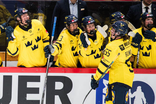 Jenna Raunio of Sweden celebrates
