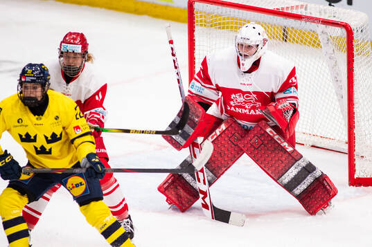 Goaltender Emma-Sofie Nordstrom of Denmark