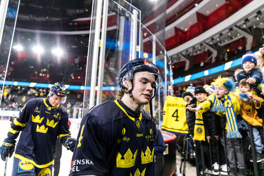 Axel Sandin Pellikka of Sweden looks dejected