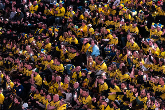 during the Beijer Hockey Games game between Sweden and