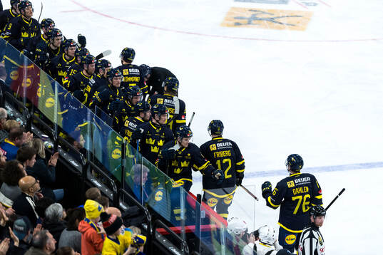 Players of Sweden celebrate