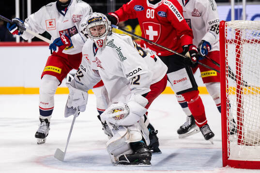Goaltender Josef Korenar of Czech Republic