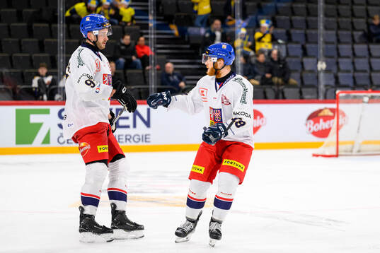 Radim Zohorna and Oscar Flynn of Czech Republic celebrate