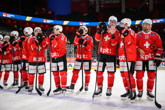 Players of Switzerland look dejected