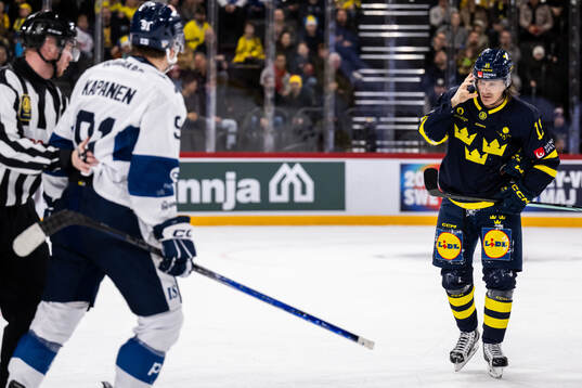 Marcus Sörensen of Sweden and Oliver Kapanen of Finland