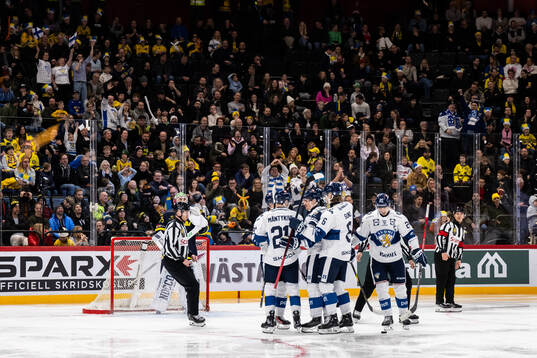 Players of Finland celebrate