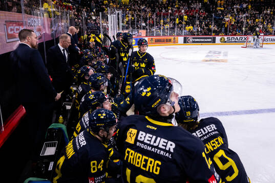 Head coach Magnus Hävelid and players of Sweden