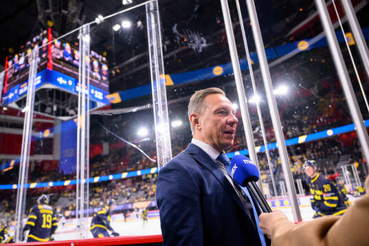 Head coach Jussi Tapola of Finland is interview