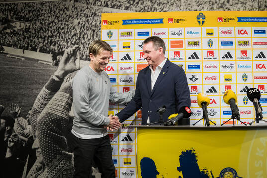 Incoming head coach Tony Gustavsson and Kim Källström,