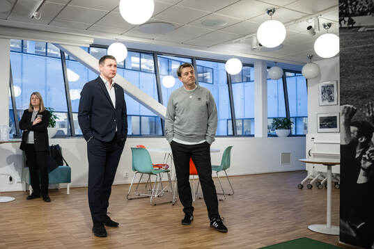 Incoming head coach Tony Gustavsson and Kim Källström,