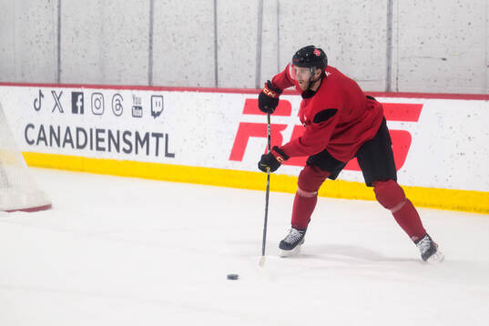 Connor McDavid of Canada at a practice session