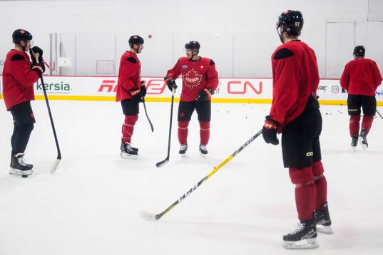 Cale Makar, Sam Reinhart, Sidney Crosby, Connor McDavid and