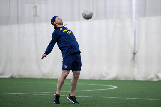 Elias Lindholm of Sweden playing football