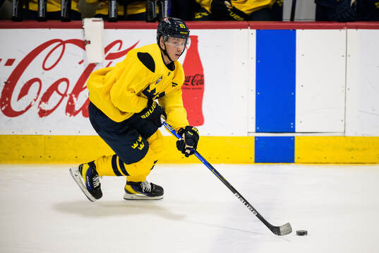 Jesper Bratt of Sweden at a practice session