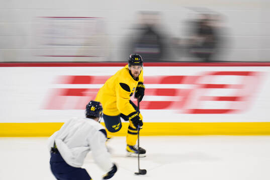Viktor Arvidsson of Sweden at a practice session