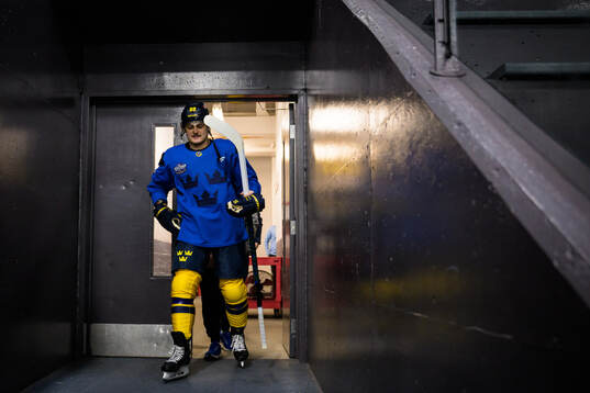 William Nylander of Sweden at a practice session