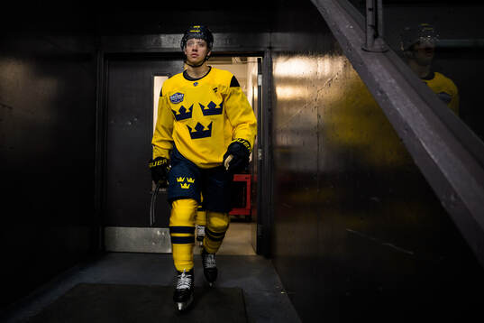 Jesper Bratt of Sweden at a practice session
