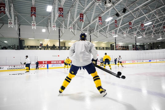 Erik Karlsson of Sweden at a practice session