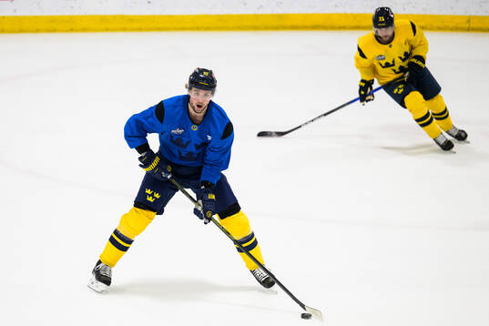 Adrian Kempe of Sweden at a practice session