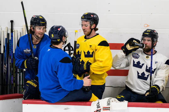 Adrian Kempe, Filip Forsberg, Elias Lindholm and Victor