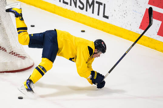 Jesper Bratt of Sweden at a practice session