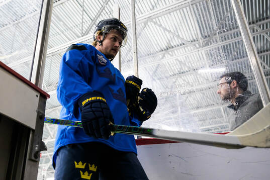 William Nylander of Sweden at a practice session