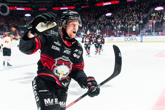 Malmö Redhawks Robin Salo jublar