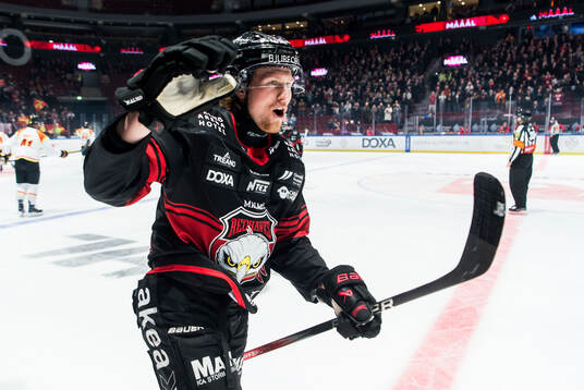 Malmö Redhawks Robin Salo jublar