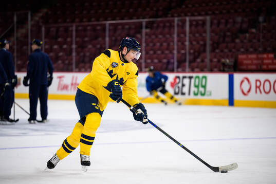 Gustav Forsling of Sweden at a practice session