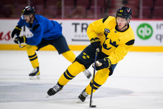 Jesper Bratt of Sweden at a practice session