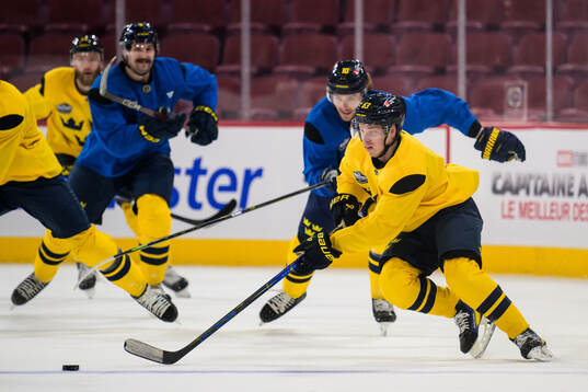 Jesper Bratt of Sweden at a practice session