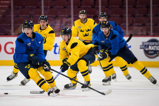 Jesper Bratt of Sweden at a practice session