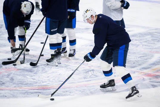 Kaapo Kakko of Finland at a practice session