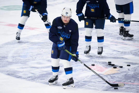 Mikael Granlund of Finland at a practice session